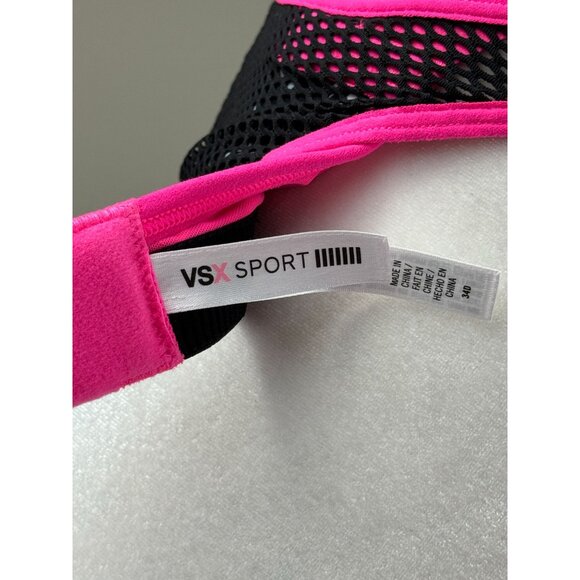 NEW Victorias Secret VSX Sport Racerback Sports Bra Pink Black High Impact 34D - Picture 5 of 13